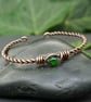 Twisted Copper Cuff - Green - Image 2