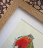 Favourite Robin Textile Framed Print  - Image 3