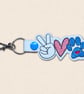 Pawprint Keyring - Peace Love Paws Bag Charm - Image 4