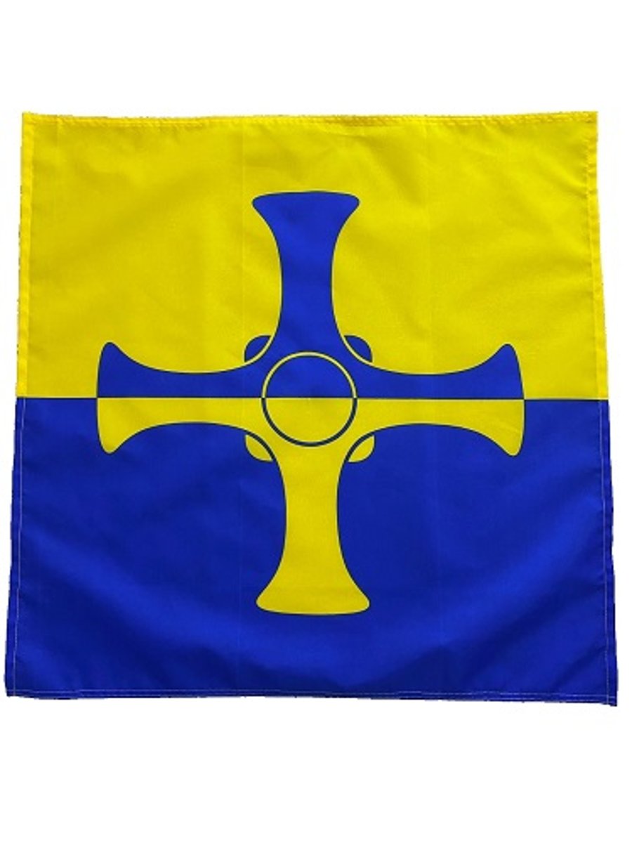 23" x 23" 59 x 59 cm County Durham Flag Bandana Head Scarf Neck Tie