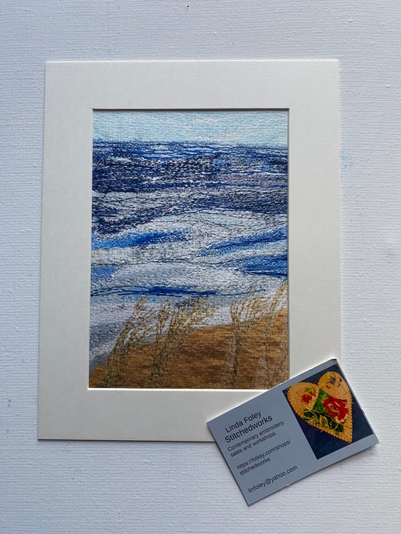 Rolling seascape, original art print ready to frame 