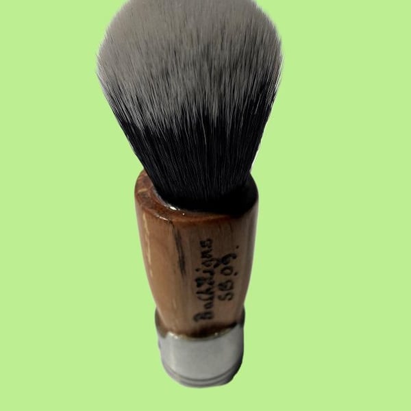 Handcrafted Shaving Brush in Spalted Beech wood with Engine Piston (SKU SB09)