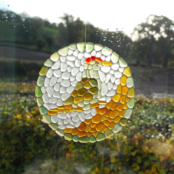 Woodpecker sun catcher