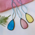 Stained glass set of three easter eggs, easter decoration 