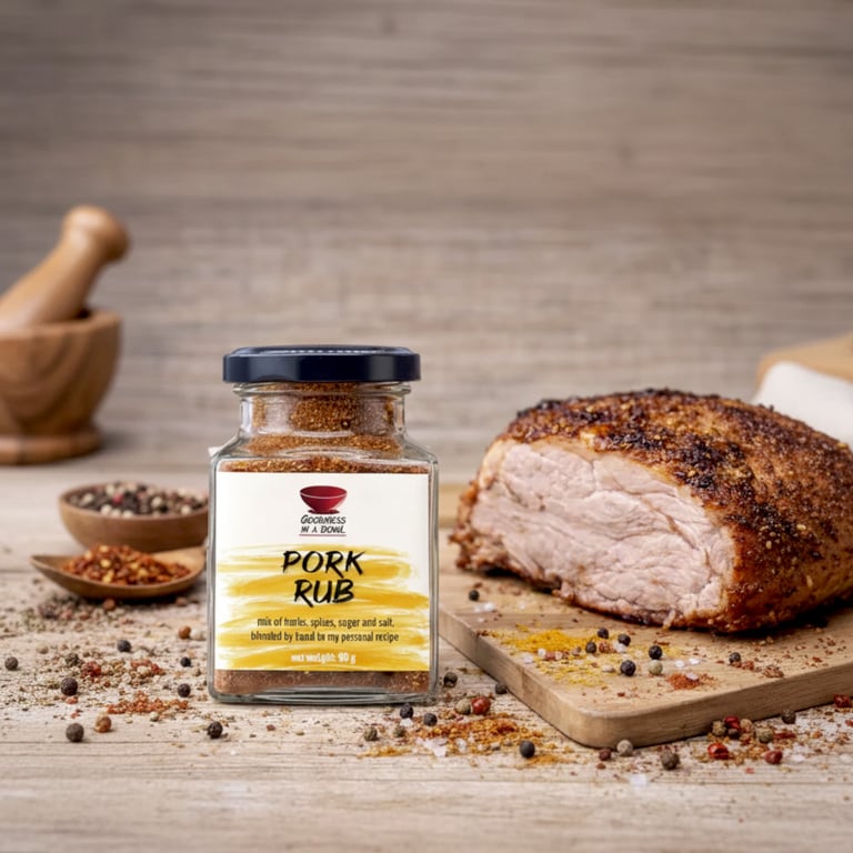 PORK RUB smoky & bold BBQ blend, achieve steakhouse-quality BBQ at home