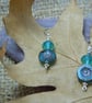 Sterling Silver earrings with Czech glass & crystal beads - Image 3