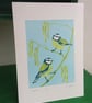 Bluetits - linoprint - Image 4