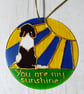 Springer Spaniel 'You are my sunshine' sun catcher - Image 3
