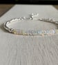 Ethiopian Opal Sterling Silver Noodle Bracelet with Slider Clasp - Image 7