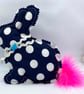 Handmade Easter Decoration Set – Navy Bunny, Duck & Butterfly 4 Piece