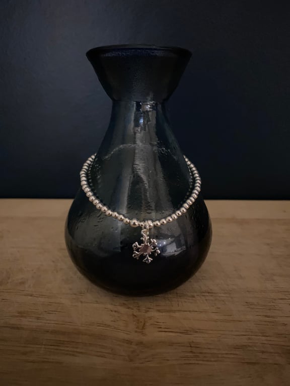  Sterling Silver Snowflake Bracelet (572)