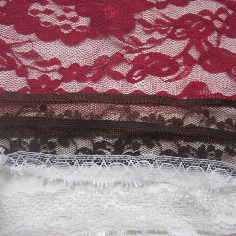 Mixed Red White Brown Lace Pack