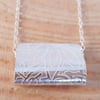 Sterling Silver Etched Fold Necklace