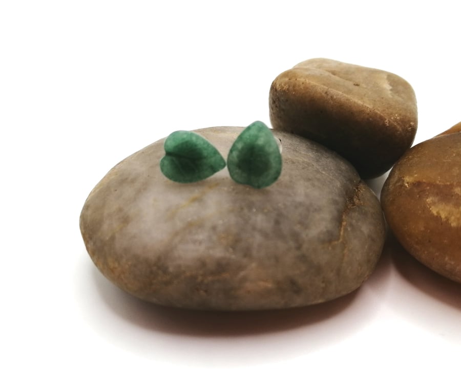 Aventurine Leaf Earrings