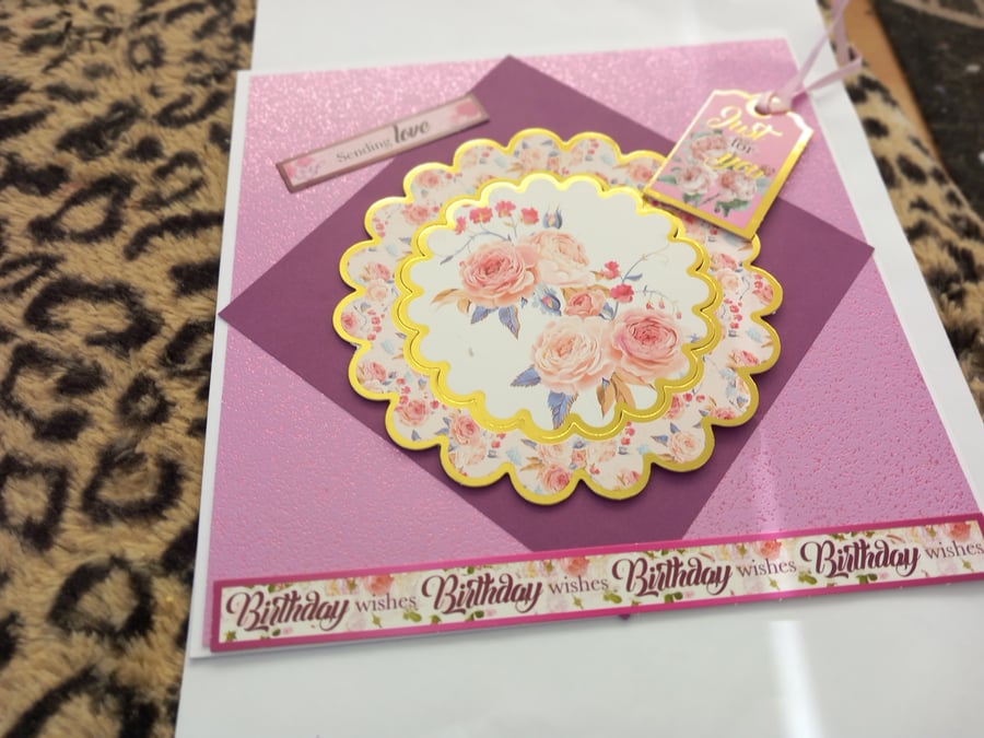 Birthday card female special friend floral greetings