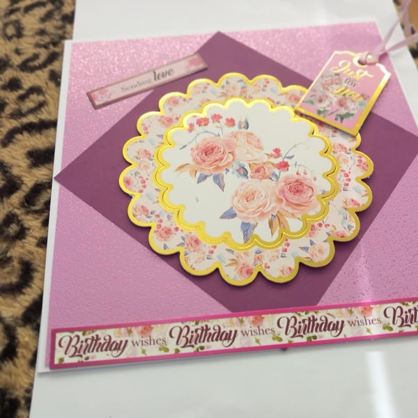 Birthday card female special friend floral greetings