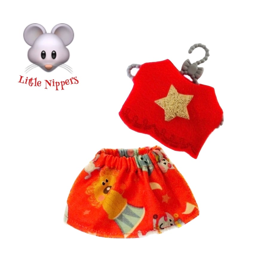 SALE ITEM  - Little Nippers’ Circus Mouse Skirt and Top