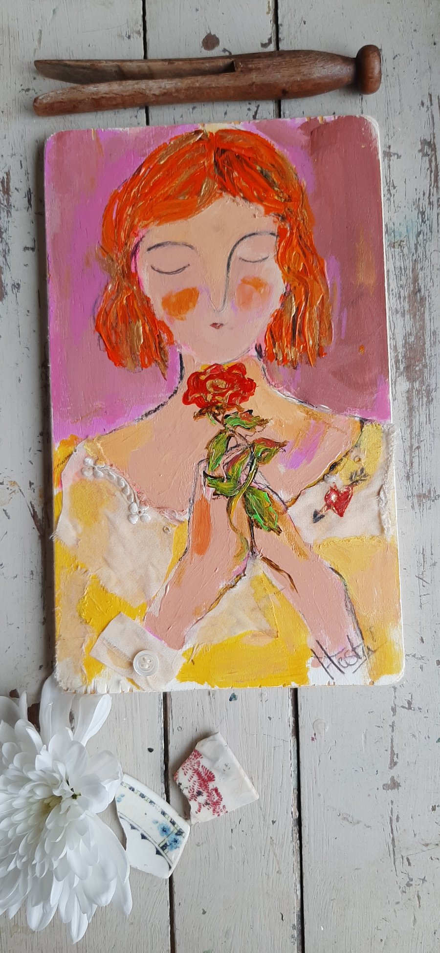 Small panting ' Rosie Burdock'