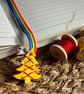Felt Bookmark "Christmas Star"(Yellow Tree)– Handmade Holiday Gift for Readers - Image 2