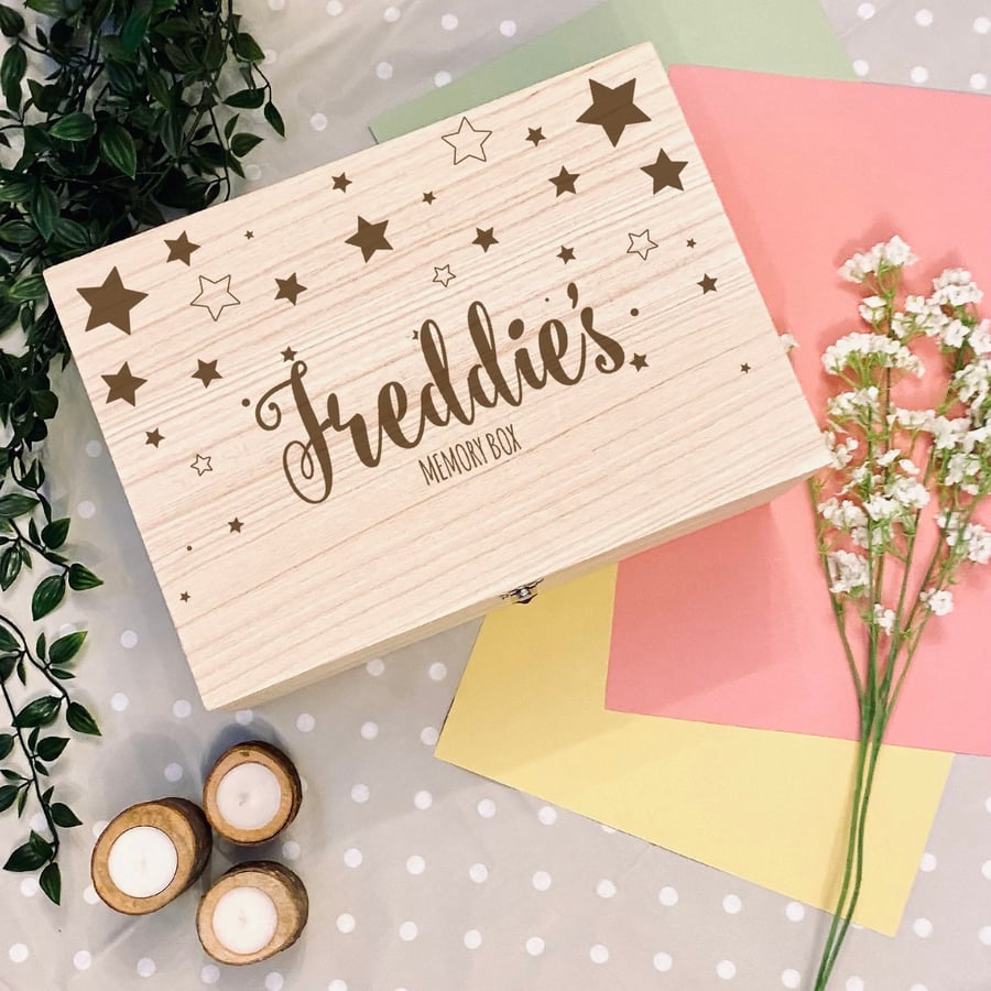 Personalised Memory Box - A Show Of Stars