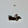 Special Order for Lisa - 'Sausage Dog with a Robin' - Hanging Decoration