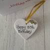 Small Ceramic Heart - 80th Birthday