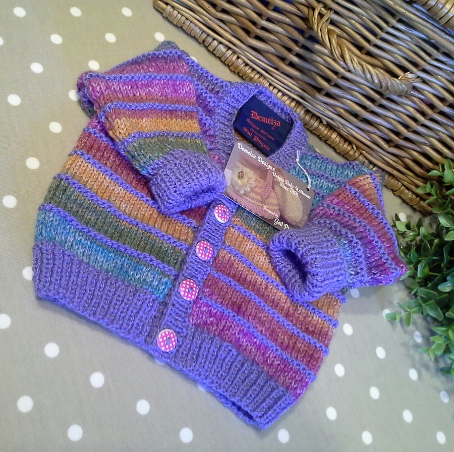 Designer Baby Girl's Hand Knitted Cardigan  9-18 months size