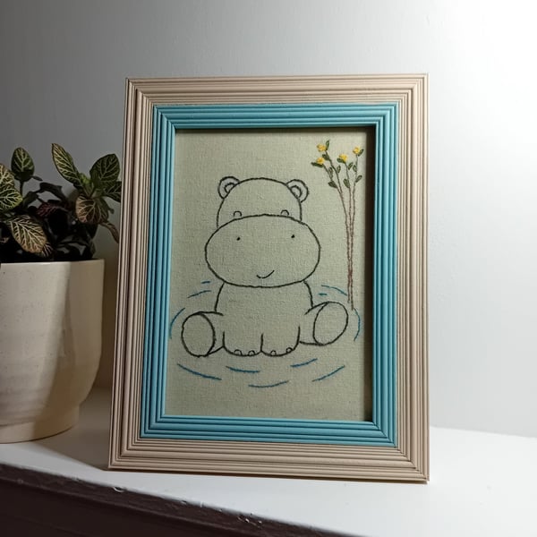 Hand Embroidered Framed Picture