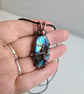 Natural Blue Labradorite & Copper Tree of Life Pendant Gift Crystal Jewellery  - Image 2