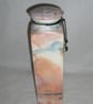 CERAMIC  POTTERY JAR  OR URN WITH LID  30 CMS HIGH - Image 2