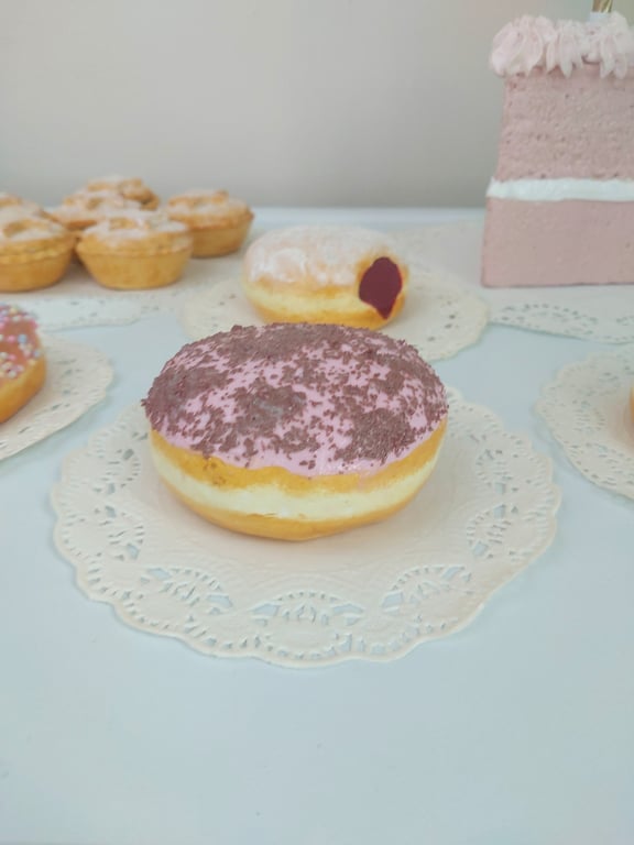 Fake Strawberry & Chocolate Doughnut Home Decor, Party Prop, Cake Shop, T.V., Fi