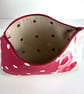 Large Make up Bag with Roses and Polka Dots - Image 2