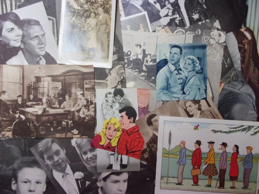 People themed paper ephemera: 40 vintage pieces for scrapbooks, collage, journal