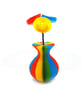Rainbow Mini vase with Paper Rose Flowers - Image 1