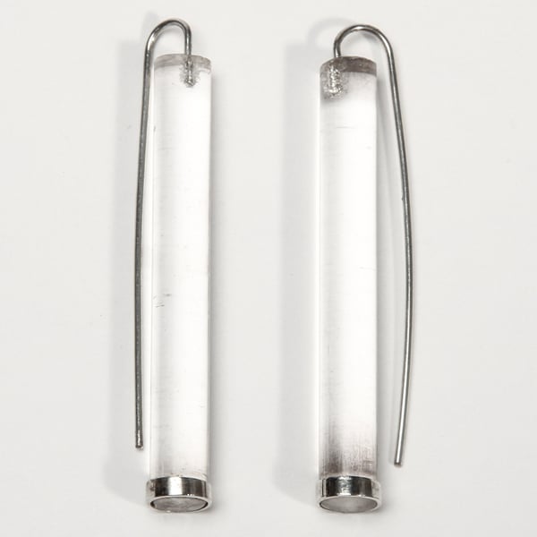 Clear Acrylic Rod Earrings