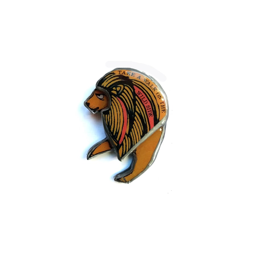 Walk on the Wild Side Lou Reed Lion Brooch by EllyMental