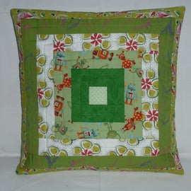 Green Log Cabin Cushion