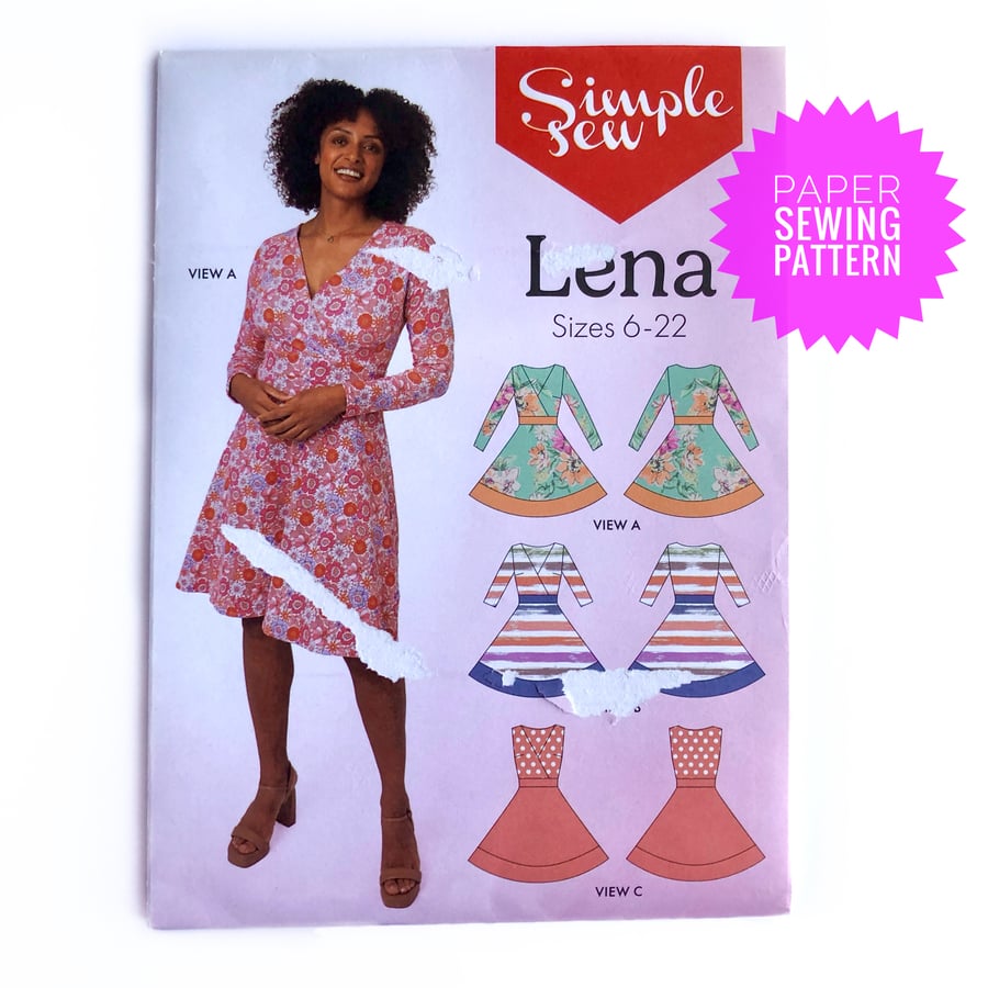 Paper Sewing Pattern, Lena Dress, New and Unopened