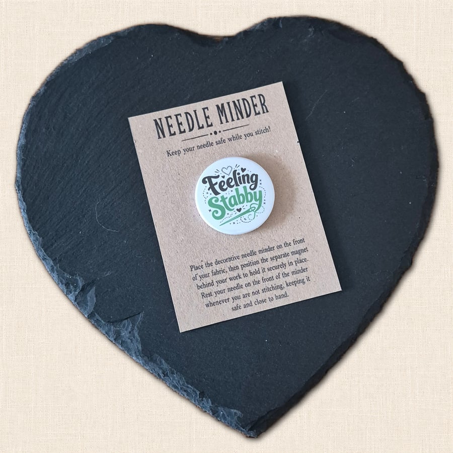 Feeling Stabby Needle Minder - Cross Stitch and Embroidery Accessory