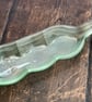 Handmade Fused Glass Wavy Recycled Wine Bottle Dish - Slumped Bottle Spoon Rest - Image 5