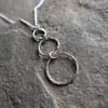 Hammered Silver Hoop Necklace - Gift Jewellery