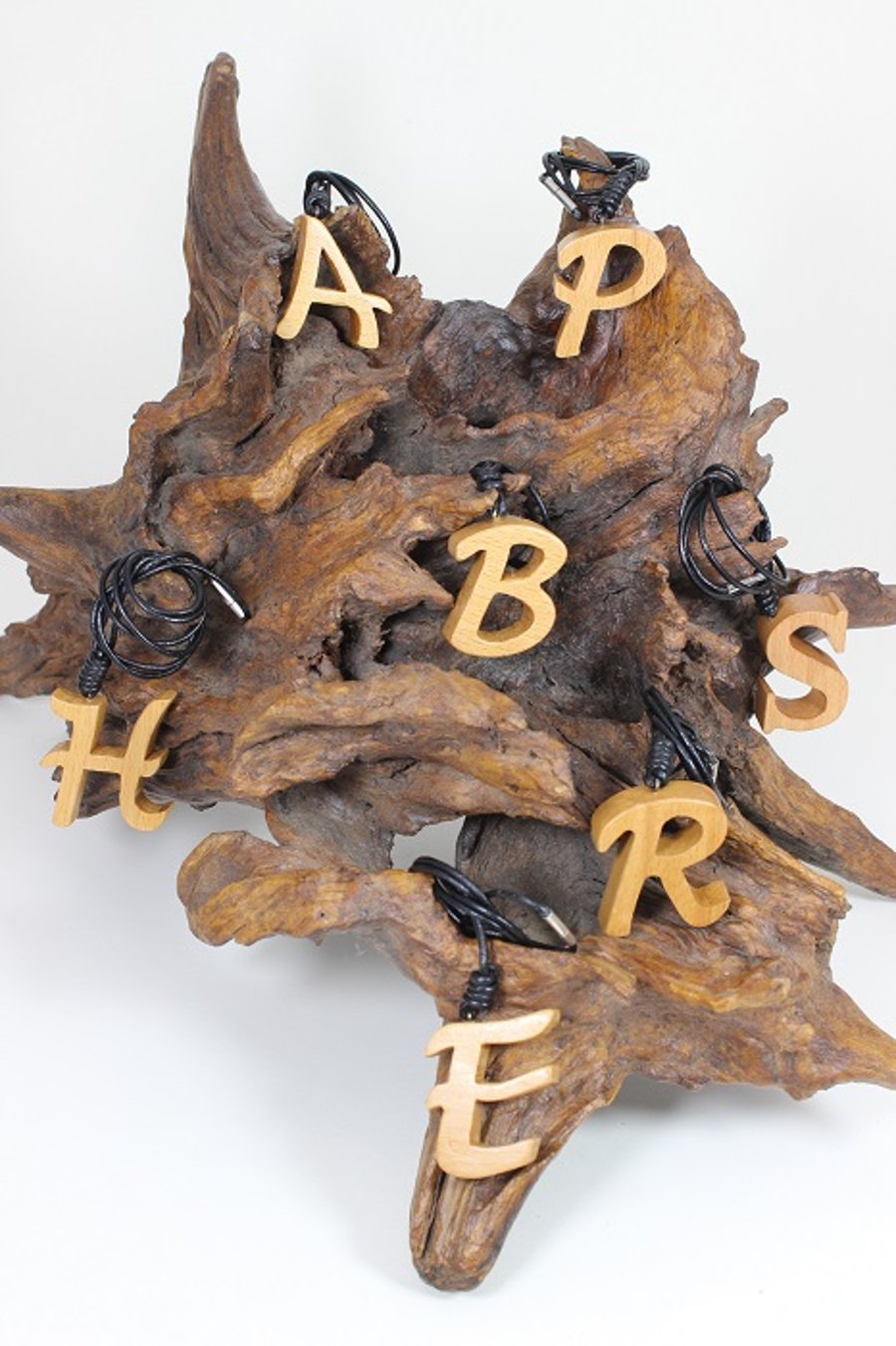 Alphabet Wooden Pendants (R to Z)