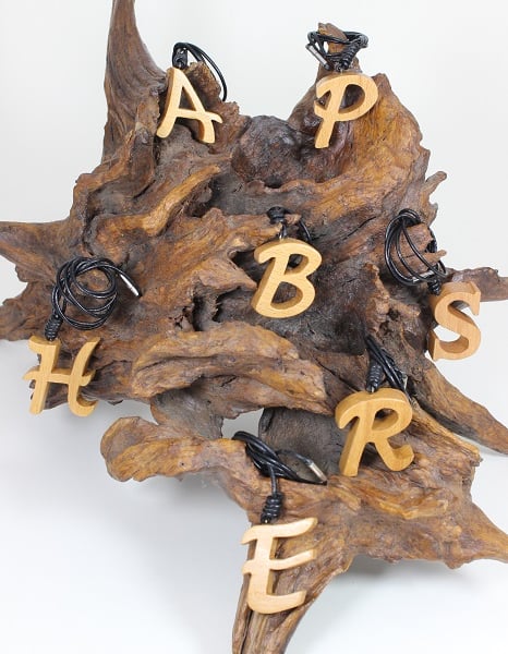 Alphabet Wooden Pendants (R to Z)