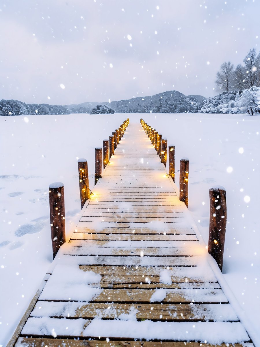 Jetty The Lakes Christmas Greeting Card A5
