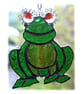 Frog Suncatcher Stained Glass Handmade Gardener Gift Ribbit - Image 2