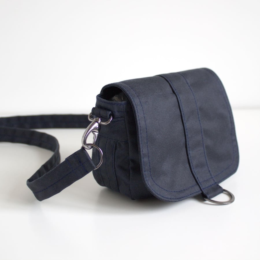 Convertible belt bag saddle purse in navy by Minus