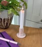 Handmade Ceramic Candlestick: Pink & Lemon Glazed Stoneware - Image 3