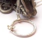 Opal pendant sterling silver rotating circle with flower - Image 5