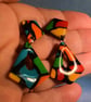 Bold Mosaic Geometric Earrings - Image 2