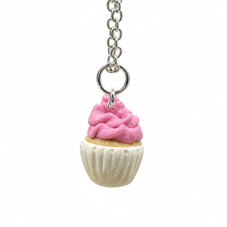 Mini Pink Cupcake Necklace Sweet 16 Gift For Her